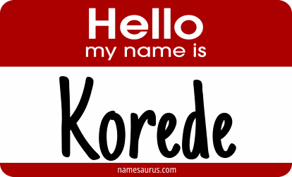 Hello my name is Korede png download