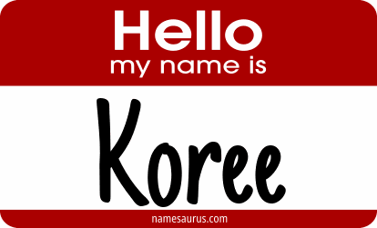 Hello my name is Koree png download