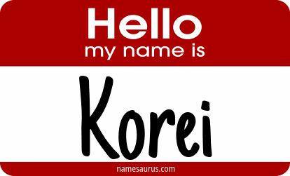 Hello my name is Korei png download