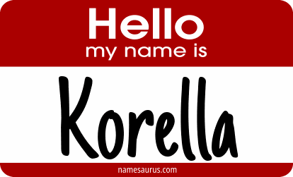 Hello my name is Korella png download
