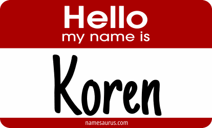 Hello my name is Koren png download