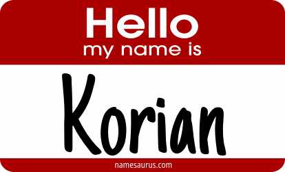 Hello my name is Korian png download