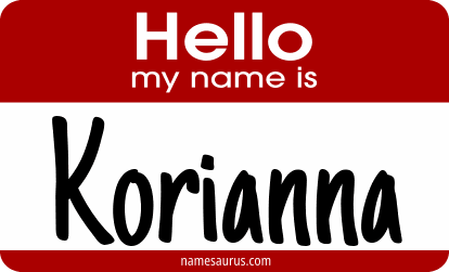 Hello my name is Korianna png download
