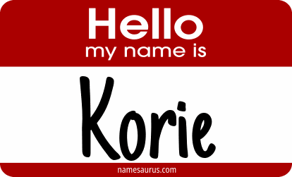 Hello my name is Korie png download