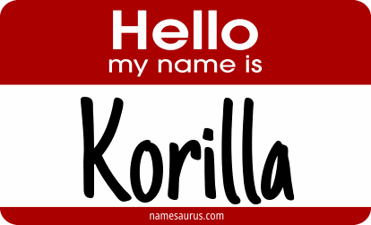 Hello my name is Korilla png download