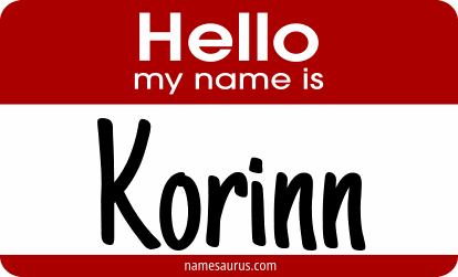 Hello my name is Korinn png download