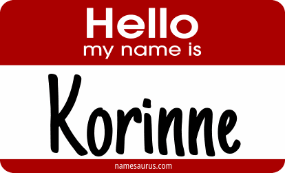 Hello my name is Korinne png download
