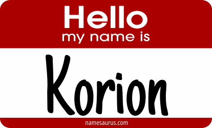 Hello my name is Korion png download