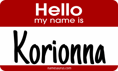 Hello my name is Korionna png download