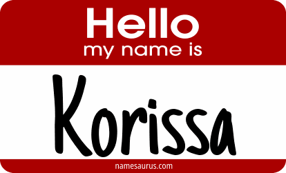 Hello my name is Korissa png download