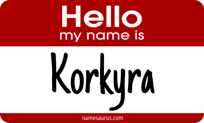 Hello my name is Korkyra png download