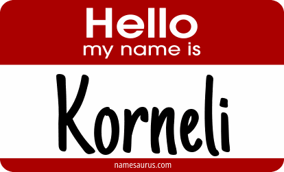 Hello my name is Korneli png download