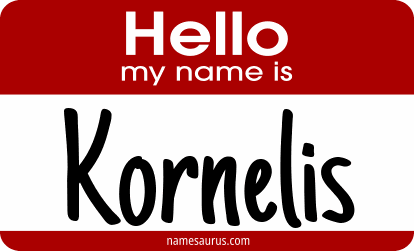 Hello my name is Kornelis png download