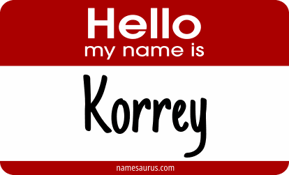 Hello my name is Korrey png download