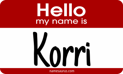 Hello my name is Korri png download