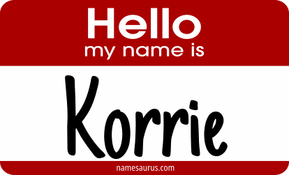 Hello my name is Korrie png download