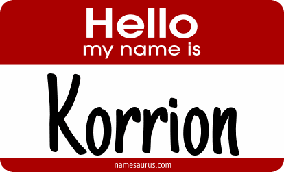 Hello my name is Korrion png download