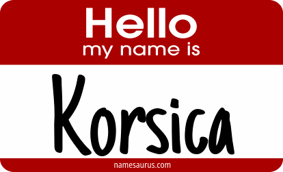Hello my name is Korsica png download