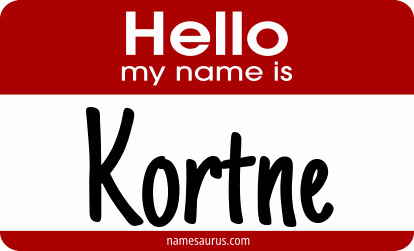 Hello my name is Kortne png download