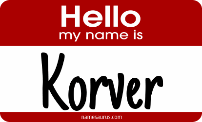 Hello my name is Korver png download