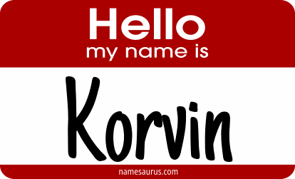 Hello my name is Korvin png download