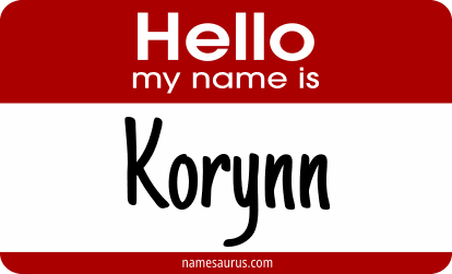 Hello my name is Korynn png download