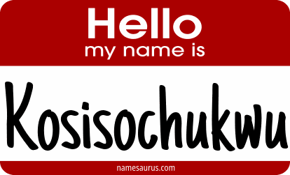 Hello my name is Kosisochukwu png download