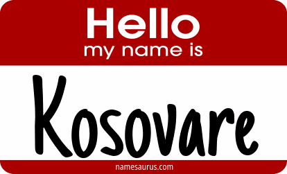 Hello my name is Kosovare png download