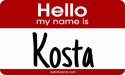 Hello my name is Kosta png download