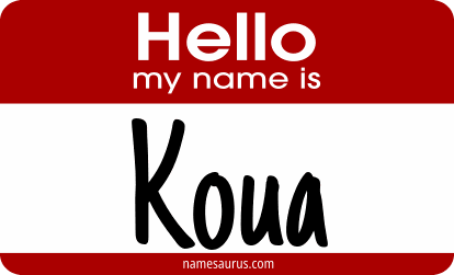 Hello my name is Koua png download