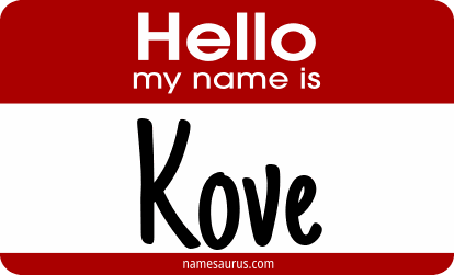 Hello my name is Kove png download