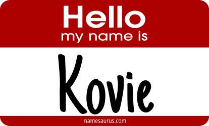 Hello my name is Kovie png download