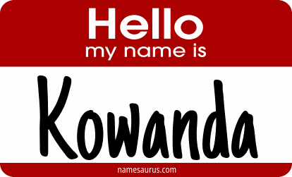Hello my name is Kowanda png download