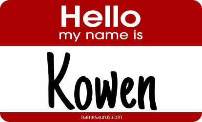 Hello my name is Kowen png download