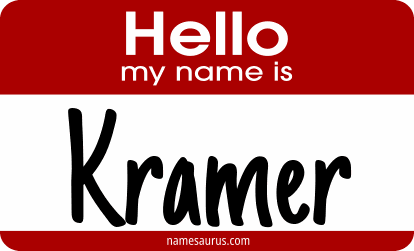 Hello my name is Kramer png download