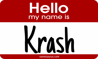 Hello my name is Krash png download