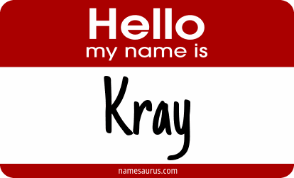 Hello my name is Kray png download