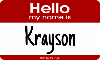 Hello my name is Krayson png download