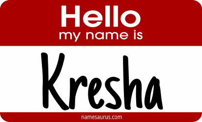 Hello my name is Kresha png download