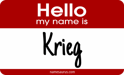 Hello my name is Krieg png download
