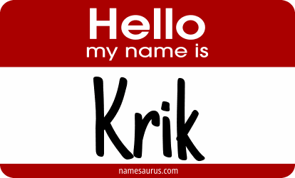 Hello my name is Krik png download