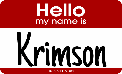 Hello my name is Krimson png download