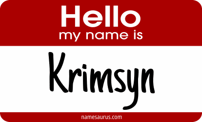 Hello my name is Krimsyn png download