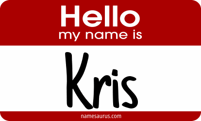 Hello my name is Kris png download