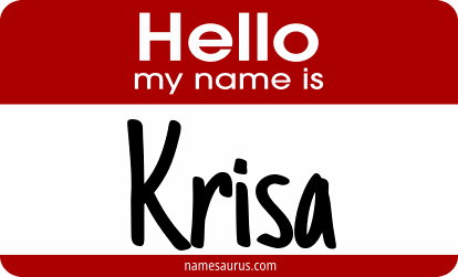 Hello my name is Krisa png download