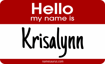 Hello my name is Krisalynn png download