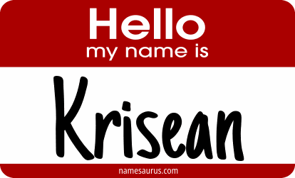 Hello my name is Krisean png download