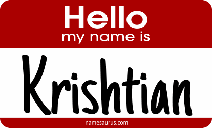 Hello my name is Krishtian png download