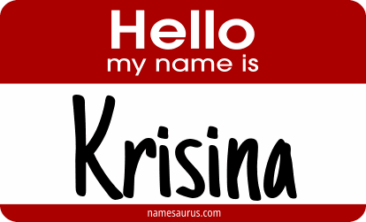 Hello my name is Krisina png download