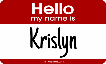 Hello my name is Krislyn png download